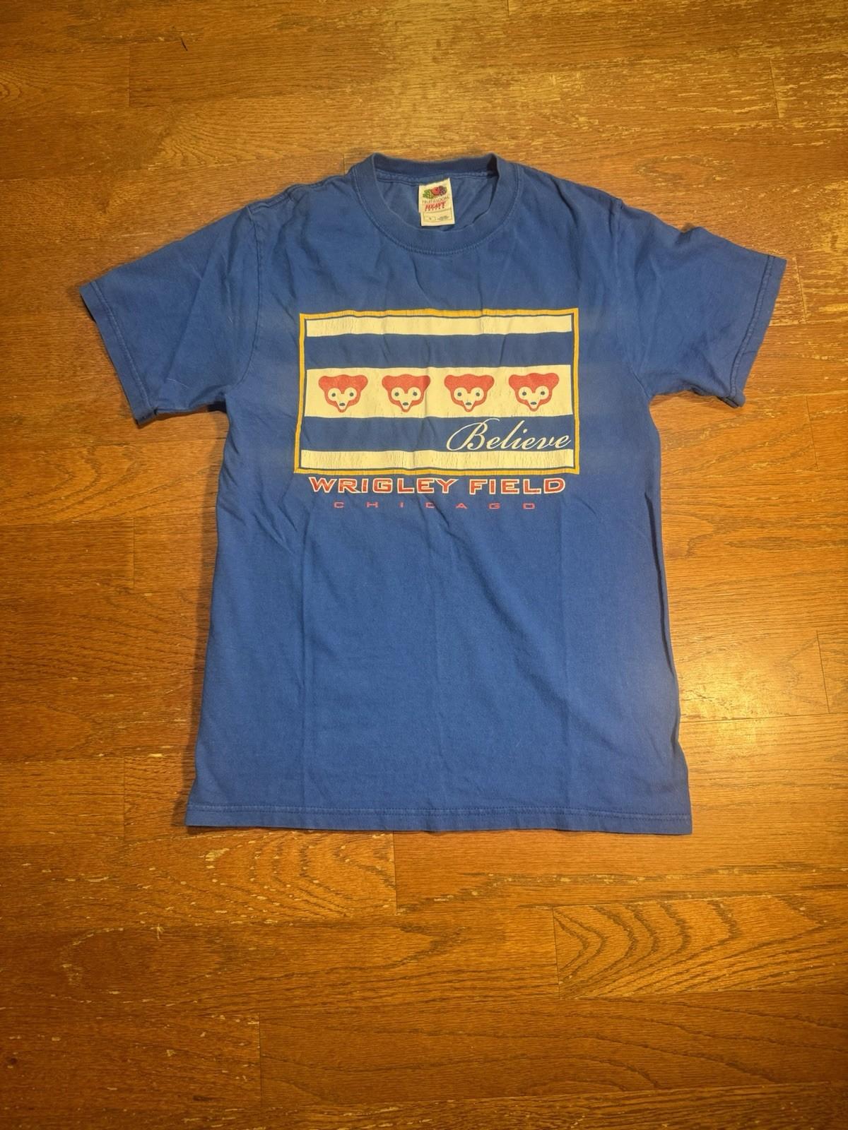Y2K Chicago Cubs Believe Wrigley Stadium Graphic Tee XL