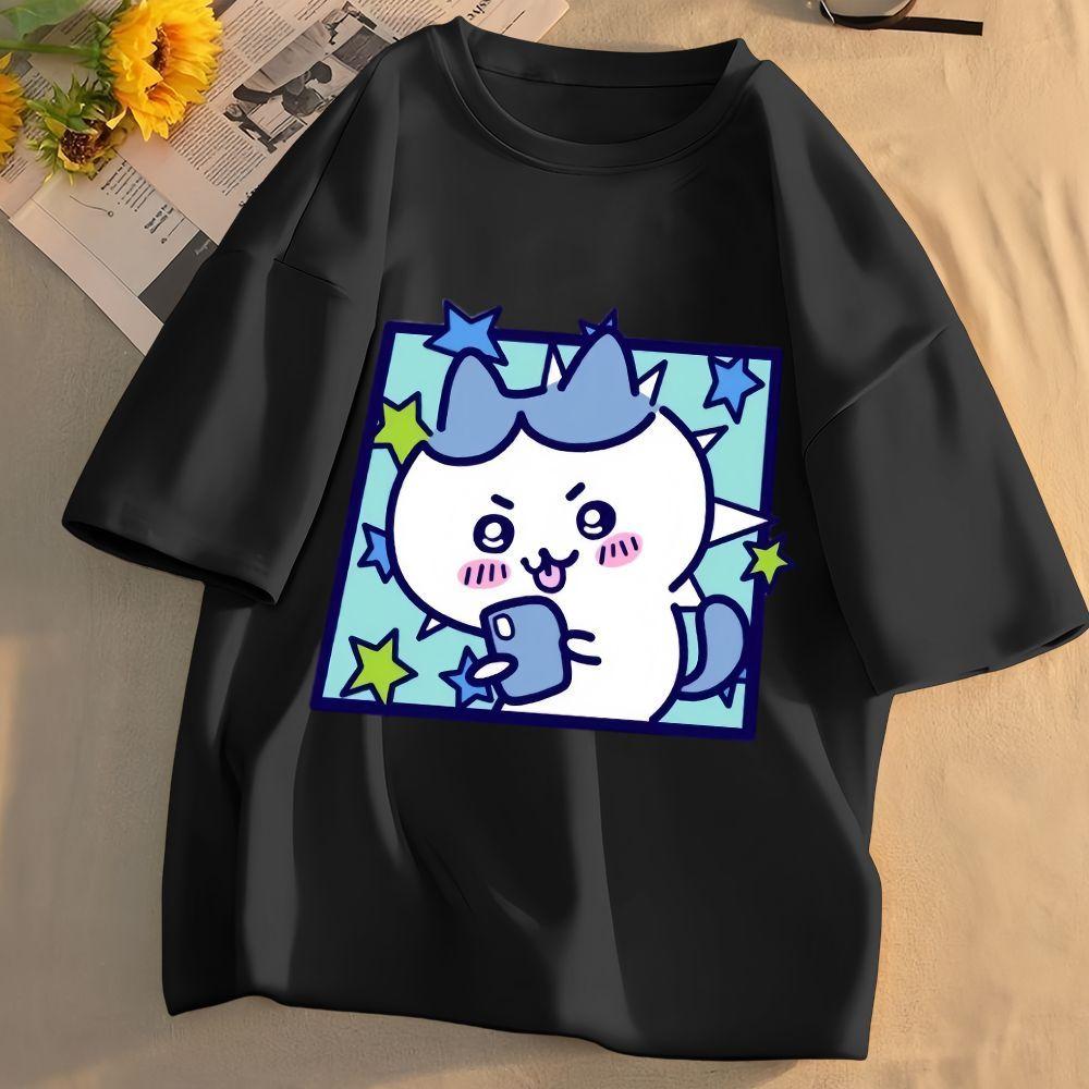 Chiikawas Print Unisex T Shirt Harajuku Streetwear Aesthetic Graphic Tee Japan Comics Short Sleeve Funny Unisex Tops Clothes