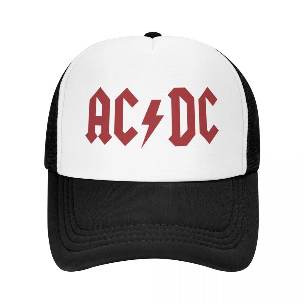 AC-DC Baseball Caps Unisex Snapback Hats Lovers Trucker Caps Women Breathable Mesh Visor Bones