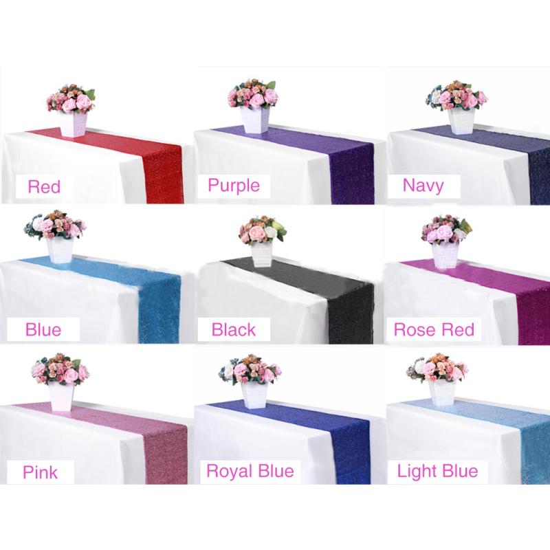 

High Density Sequins Table Runner for Home Wedding Table Decoration 12x108 inch