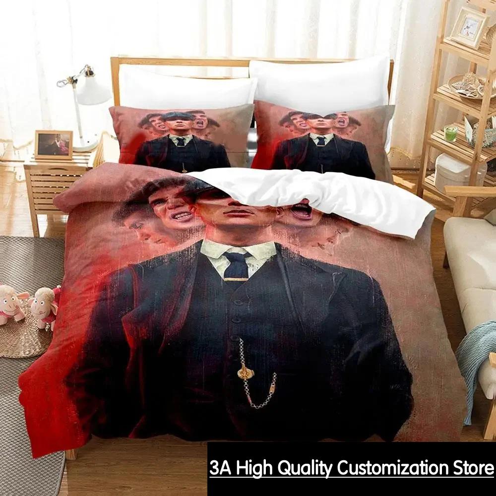 Set Biancheria da Letto Stampa 3D Peaky Blinders Matrimoniale Singolo King Copripiumino Piumone Federa Bambini Bambine Adulti Camera da Letto