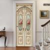 37Style Floral Door Stickers  Removable Vinilos Para Puertas Adhesive Wallpaper Art Murals for Doors Bibliotheque Modern Home Decor