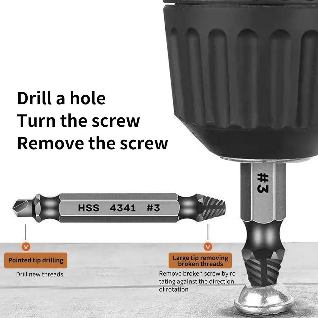 Broken Screw Extractor Set,with Storage Case 6 Piece Steel | Screw Extractor Kit | for Father Boyfriend Husband Grandpa Guy Teens Craft Enthusiasts