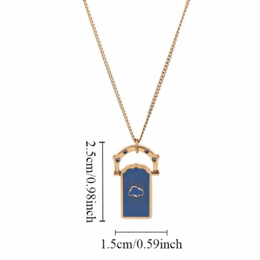Gold-plated Women's Collarbone Chain Fashionable Y2K Neck Jewelry Card Pendant Necklace  Wedding