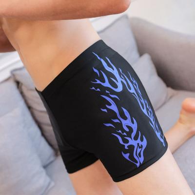 Men Swimming Trunks Quick Dry Soft Elasic Mid Waist Thin Plus Size Soft Breathable Slim Fit Printed Hot Spring Bathing Shorts Summer Beach Shorts