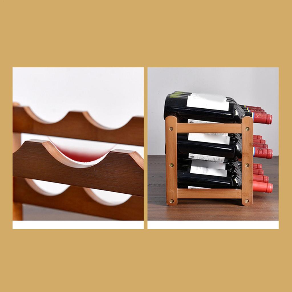 Wine Rack 8-Bottle 2-Tier Countertop Display Organizer Wine Rack Organizer for Friends Adults Men Women Enthusiasts Wedding