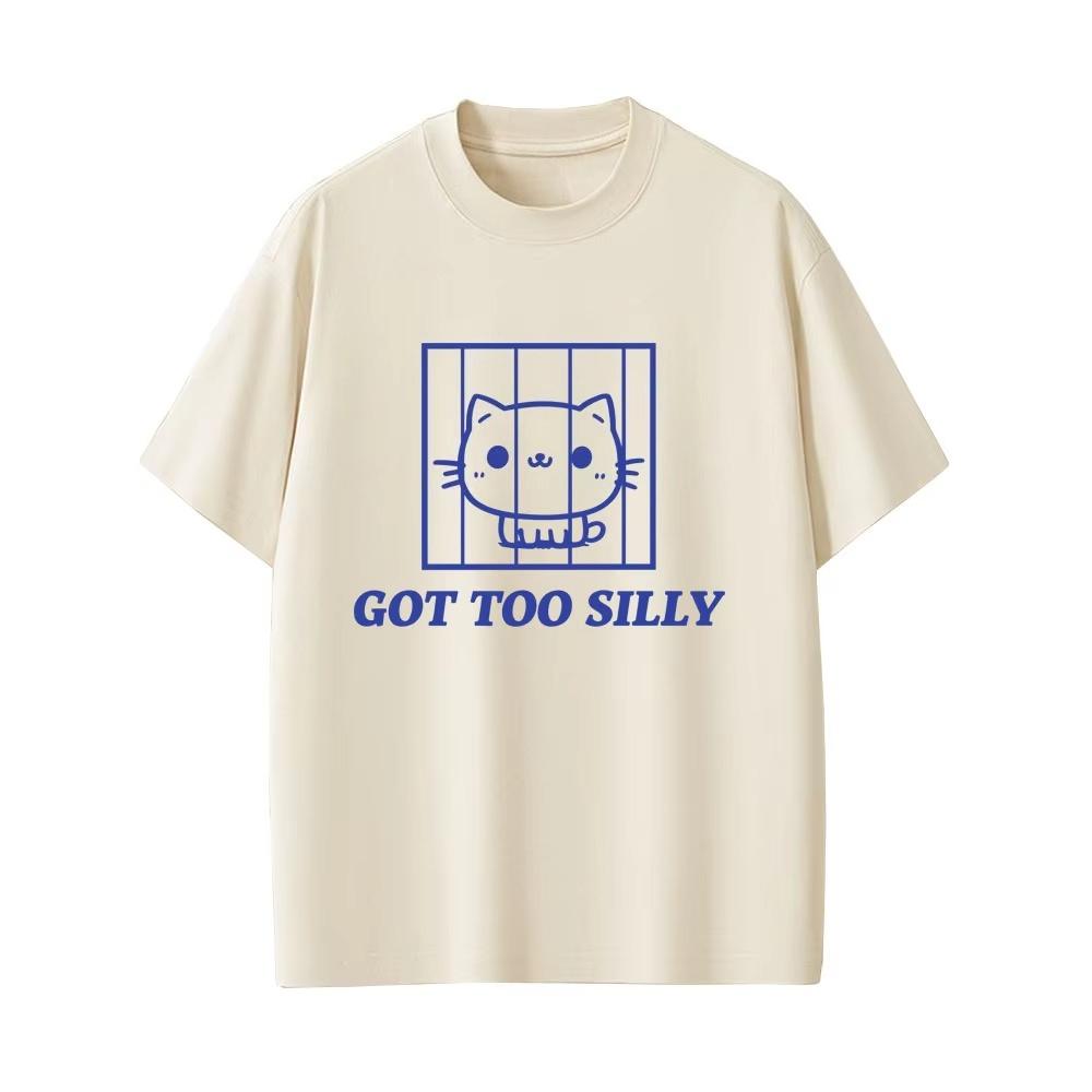 

2025Autumn and Winter New Style Humorous Printed T-shirt Suitable for Both Men Women Pure Cotton Round Neck High-quality T-shirt 4XL