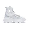 Li-Ning Puff Fabric Suede High-Top Sports Casual Shoes Women Sneakers White AZGS112-1