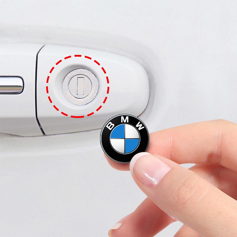 2Pcs Car styling Lock Keyhole Stickers Decoration Protection For BMW M Power Performance F10 F31 E36 E39 E87 E90 X3 X5