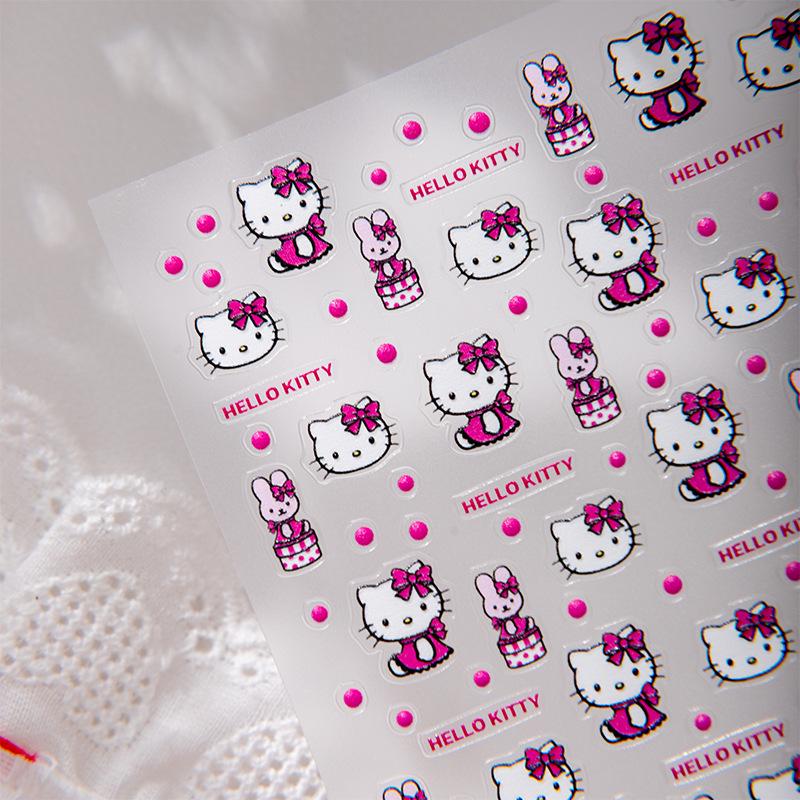 Sky New Hello Kitty Keycap, Nail Art & Phone Camera Stickers - Cute Sanrio Cartoon Designs
