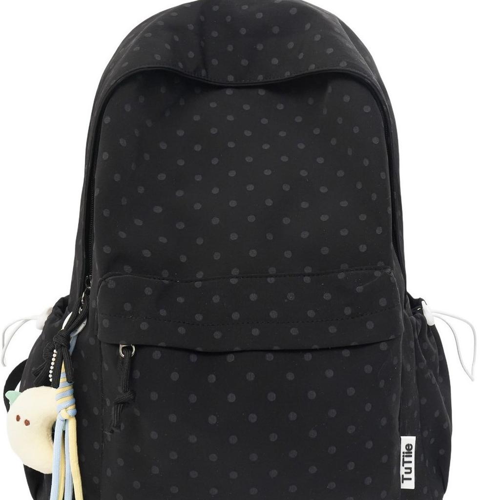 Schoolbag Korean Small Fresh Schoolbag Female College Student Simple Polka Dot Backpack Lightweight Large Capacity Junior High School Student Backpack