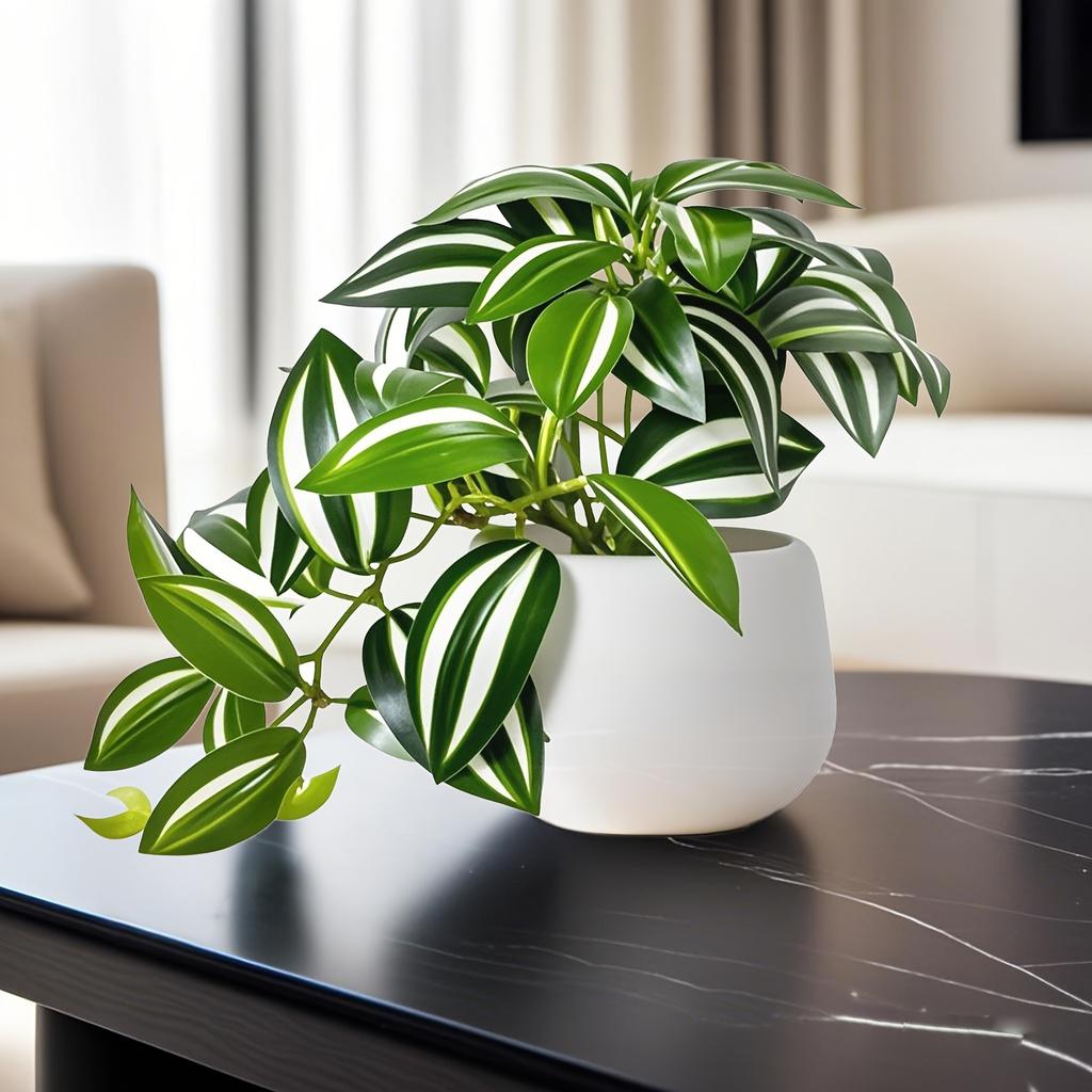 6-Inch  Artificial Houseplant Tabletop Potted Plant Artificial Flower Air Plant Stylish Cute Office Gift