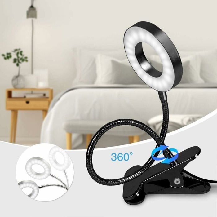 LED Schreibtischlampe Klemme 48LED 3 Modi, USB