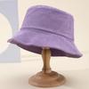 Women's Retro Autumn Winter Hats Corduroy Bucket Hat Outdoor Casual Style With Sunshade For Cold Weather New Foldable New
