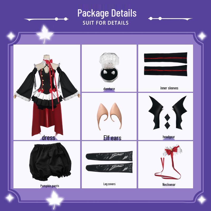Seraph of the End Krul Tepes & Mikaela Vampire Princess Cosplay Costume for Women S