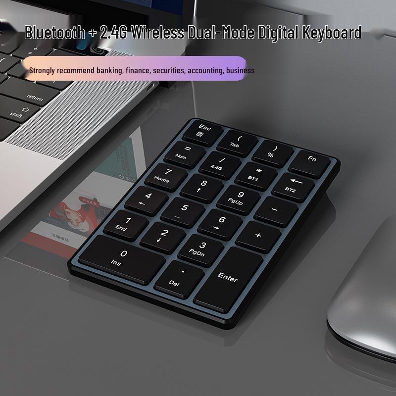 K23 Dual-Mode Wireless Mini Keyboard: Silent, Rechargeable, Bluetooth-Compatible for Computers and Laptops.