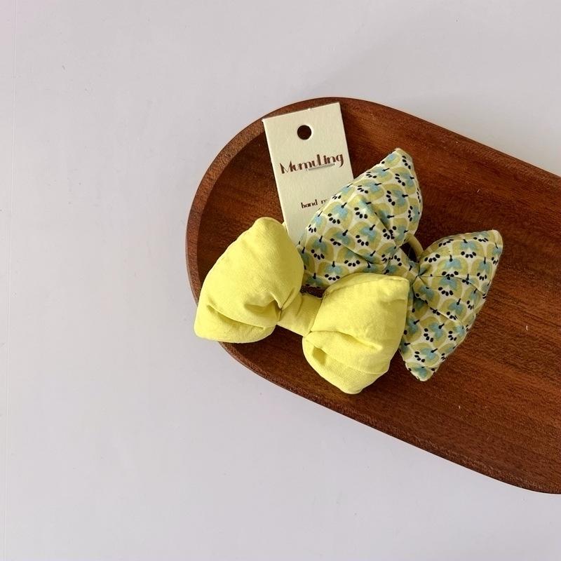 New Korean-style Girls' Hair Bow Stuffed with Cotton  Butterfly Knot Hair Tie  Girls' Sweet Ponytail Hair Band  Baby AB Style Hair Accessory