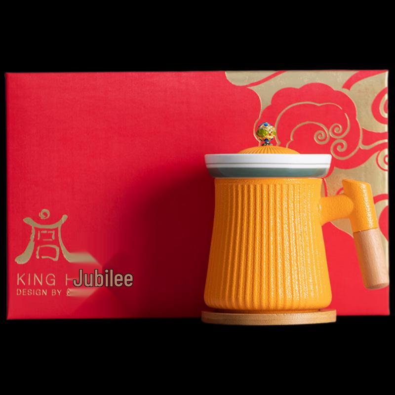 PinJian GongXi Chinese Chic Ceramic Tea Infuser Cup