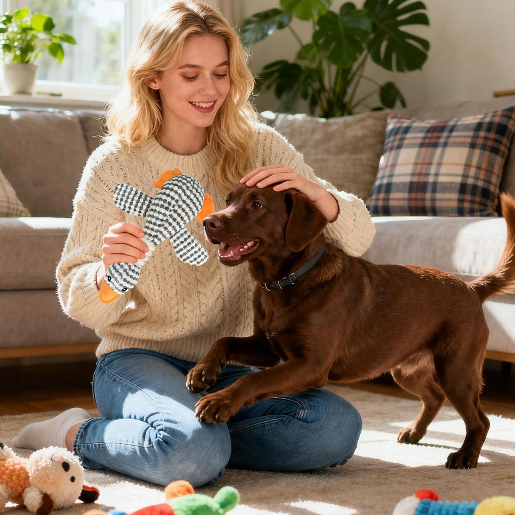 Hundespielzeug Quietschend Interaktiv Haustierbedarf Knisternd Hunde Welpen Kauspielzeug Für Mittlere Kleine Rassen Zuhause Innen Außen Täglich
