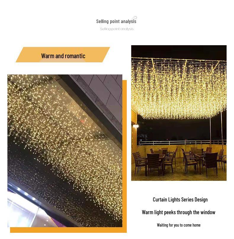 Starry Sky Waterproof Icicle Curtain Fairy Lights for Outdoor Decoration
