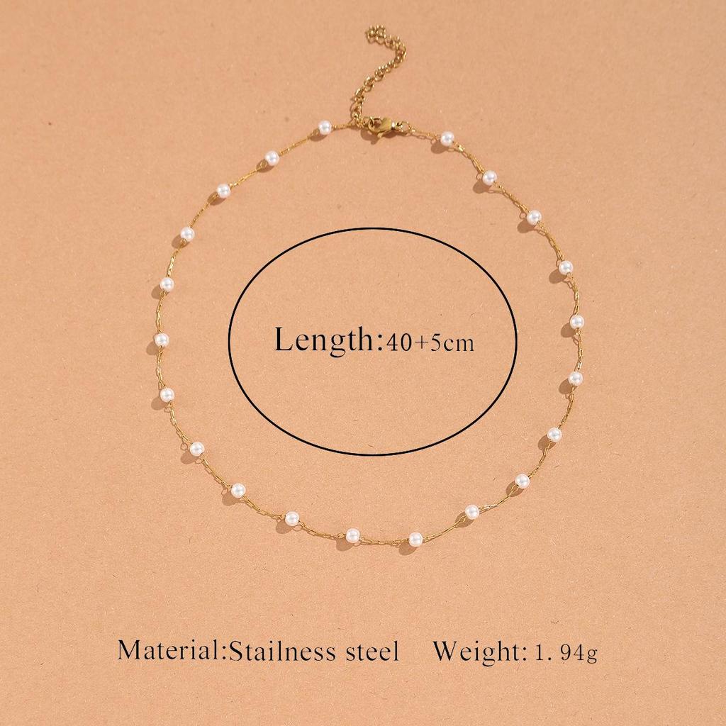 Retro Pearl Chain Necklace Set - Stackable, Versatile, and Fashionable Jewelry