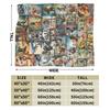 Warm Soft Blanket Funny Italian Brainrot Memes Compilation Bedding Throws Flannel Bedspread For Couch Chair Sofa Bed Bed Cover