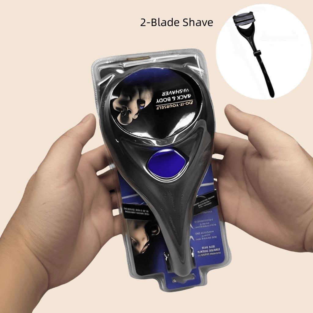 Back&body Shaver FOR MEN, Trimmer, Groomer, DIY, Ergonomic Handle, for The Whole Body, and Back Shaver Replacement Blade Set (Sold Separately)