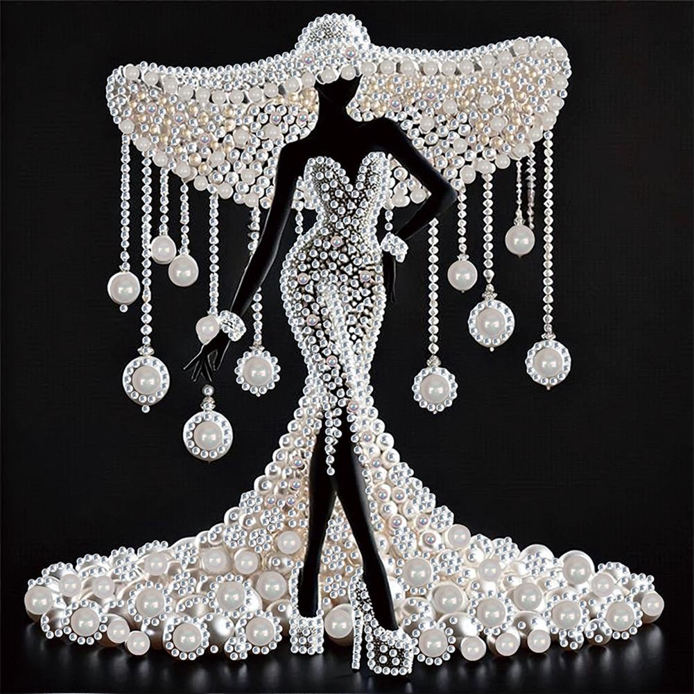 5D DIY Teilweise Speziell Geformter Bohrer Diamant Malerei Set Elegante Dame Dekoration