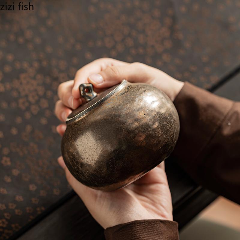 Keramická čajová dóza s víčkem, vzduchotěsná nádoba, úložná dóza, krabička na čaj, nádoba na čaj, organizér, dóza na cukroví, úložná láhev