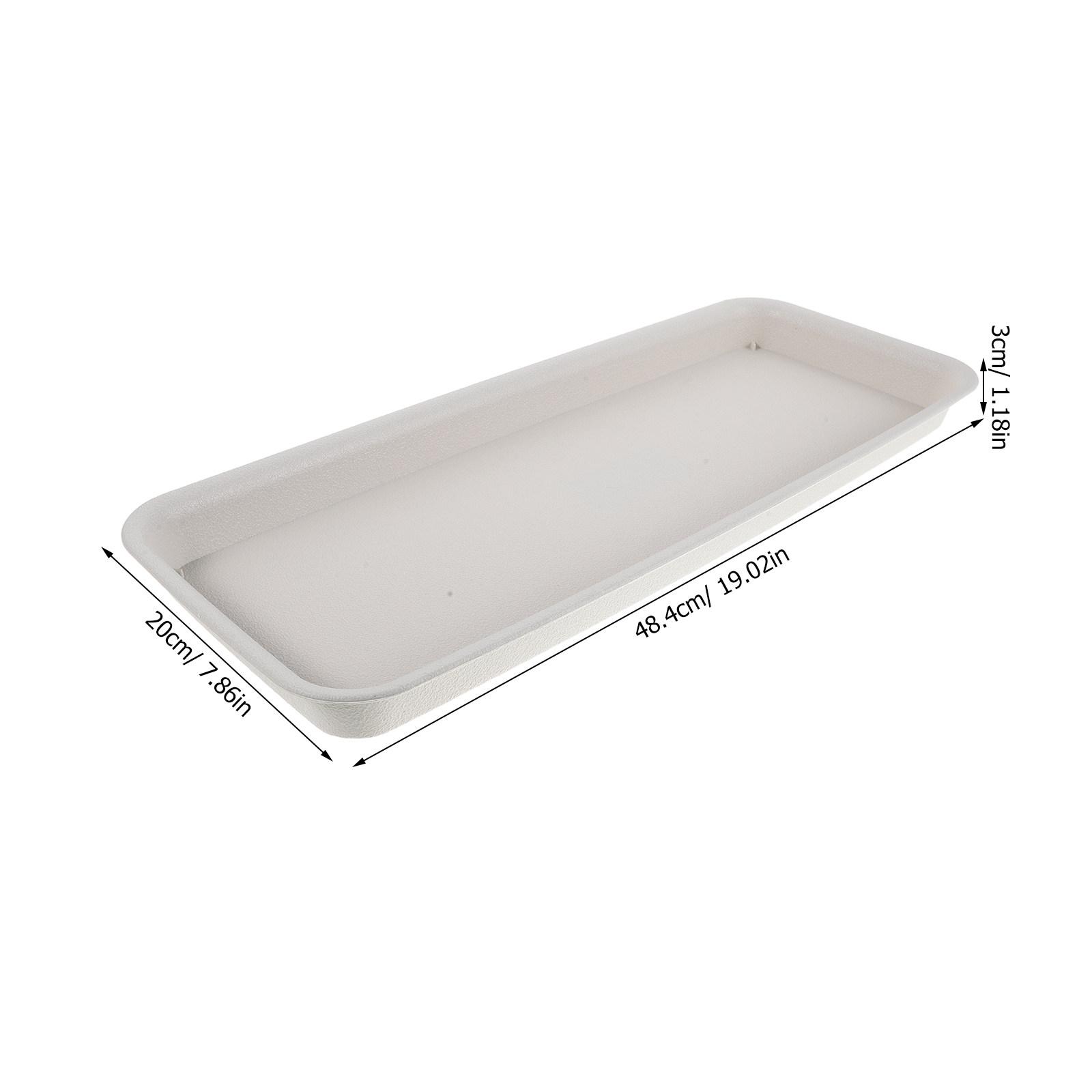 

Plant Drip Tray Rectangular Plastic Flower Pot Saucer Water Absorbing Planter Tray For Indoors And Outdoors For Garden Use белый