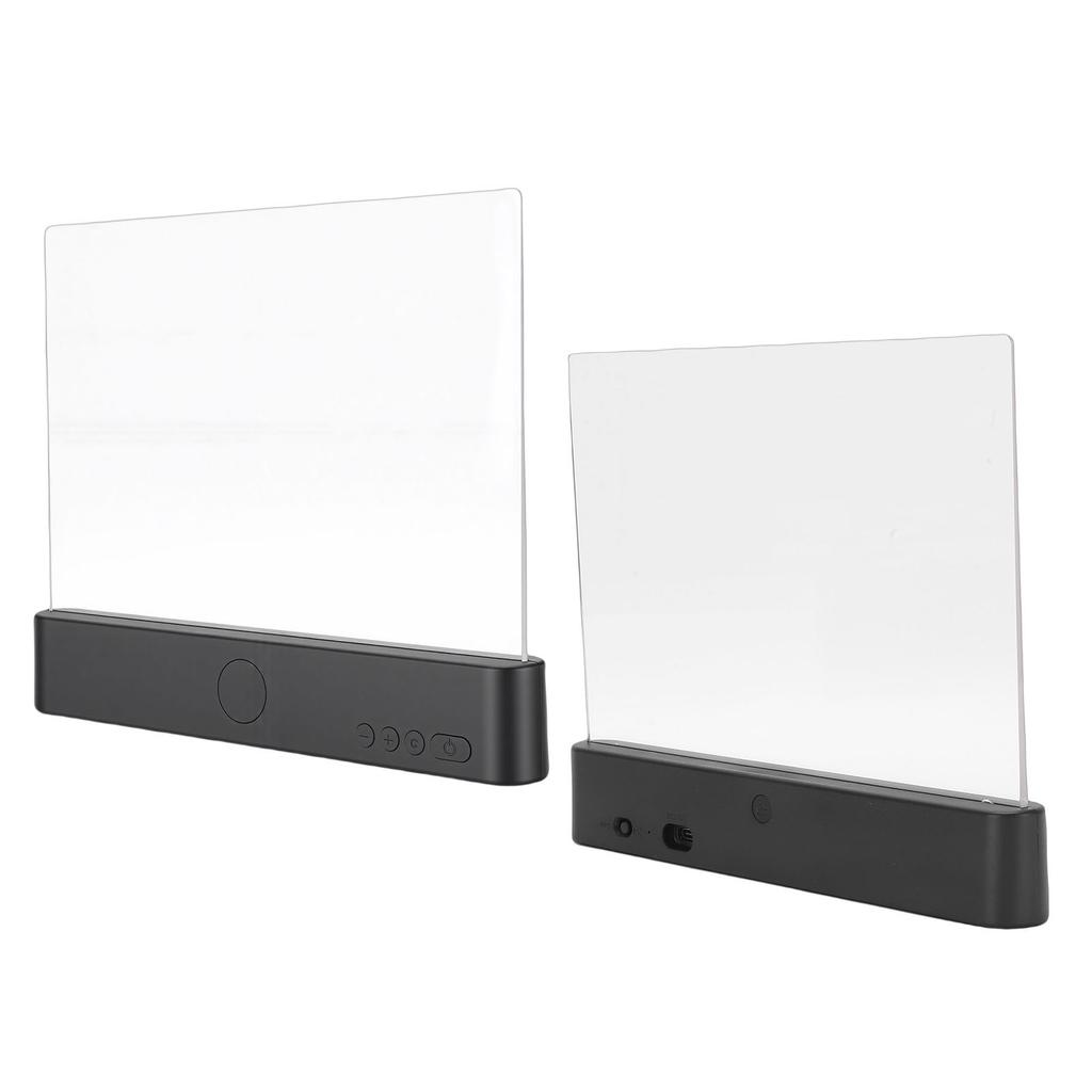 2 in 1 Flat Book Light LED Night Light USB Rechargeable Adjustable Brightness Reading Panel Plate Lamp for Dormitory
