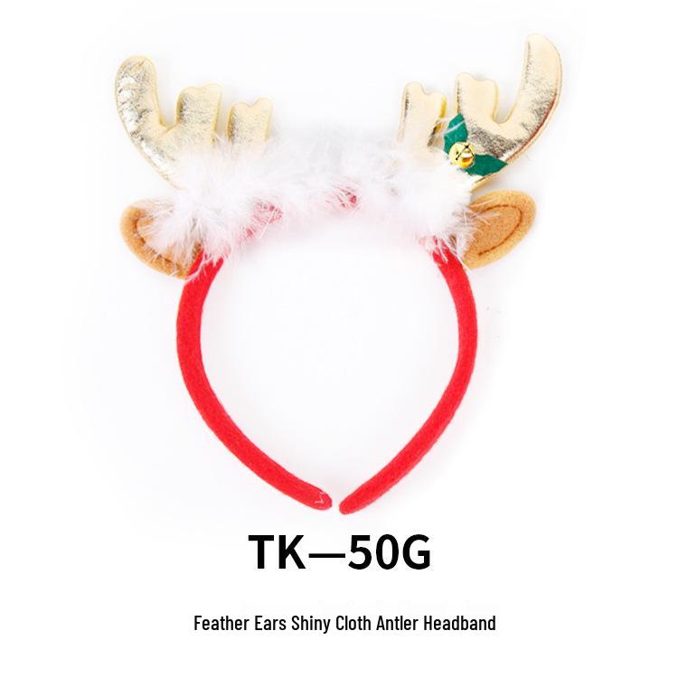 Christmas Antler Headband with Bells for Adults & Children – Festive Holiday Party Accessory