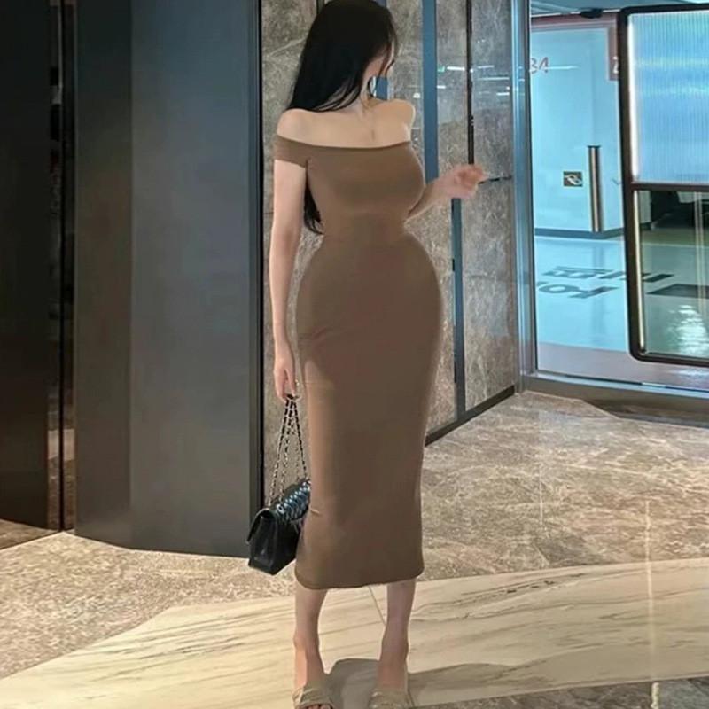 Men Bodycon Dress With Ribs Fabric For Casual Office Wear