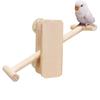 Bird Cage Toys Multifunctional Wooden Seesaw For Birds Versatile Cage Accessories For Parrots Parakeet Budgies Cockatoos