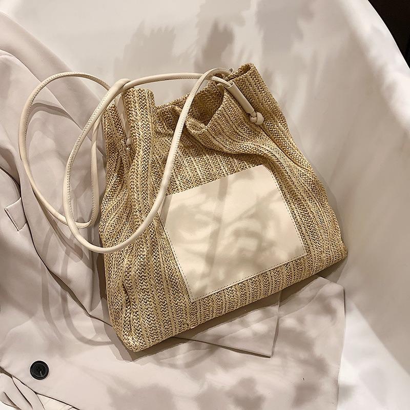 Straw Bag for Women New Summer Trend Versatile Ins Style Straw Bag Fashionable Shoulder Large Capacity Tote Bag