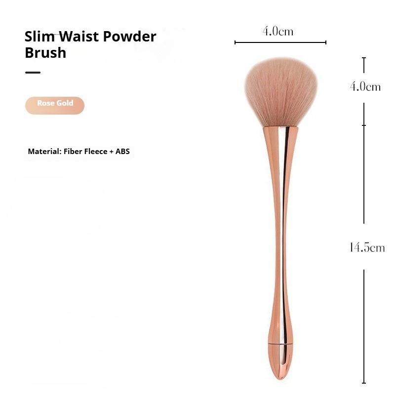 Rose Golden Fan Makeup Brush,Cosmetic Brush Loose Powder Brush ,Highlighting Brush Blush Brush-Soft Hair Makeup Fixing