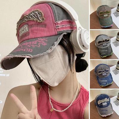 Vintage Letter Embroidery Baseball Caps For Man Women Adjustable Summer Sun Hats Outdoor Streetwear Hats