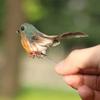 Bird Decoration Artificial Feather Bird Craft Ornament Simulation Little Robin Bird Outdoor Garden Ornaments Decoration