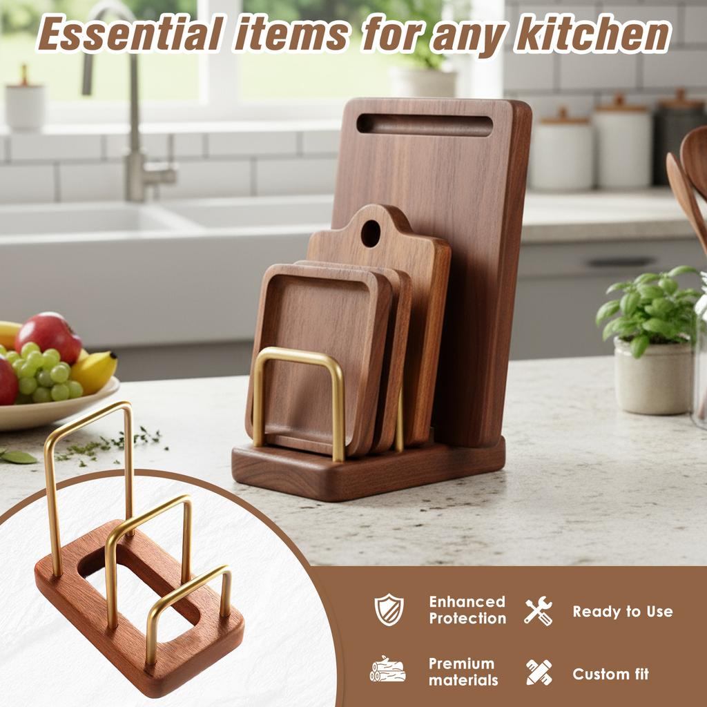 Cutting Boards Holder Multi Layer Pot Lid Storage Organizer Wear Resist Pan Storage Drain Rack Metal Cookware Holder