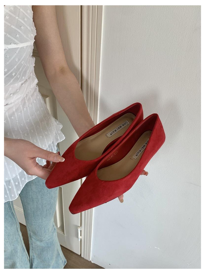 

Soft Bottom Girl Flats Shoes Women Simple Retro Pointed Toe Flats Mary Jane Fairy Style Shallow Ballet Casual Loafers Ballerinas 35