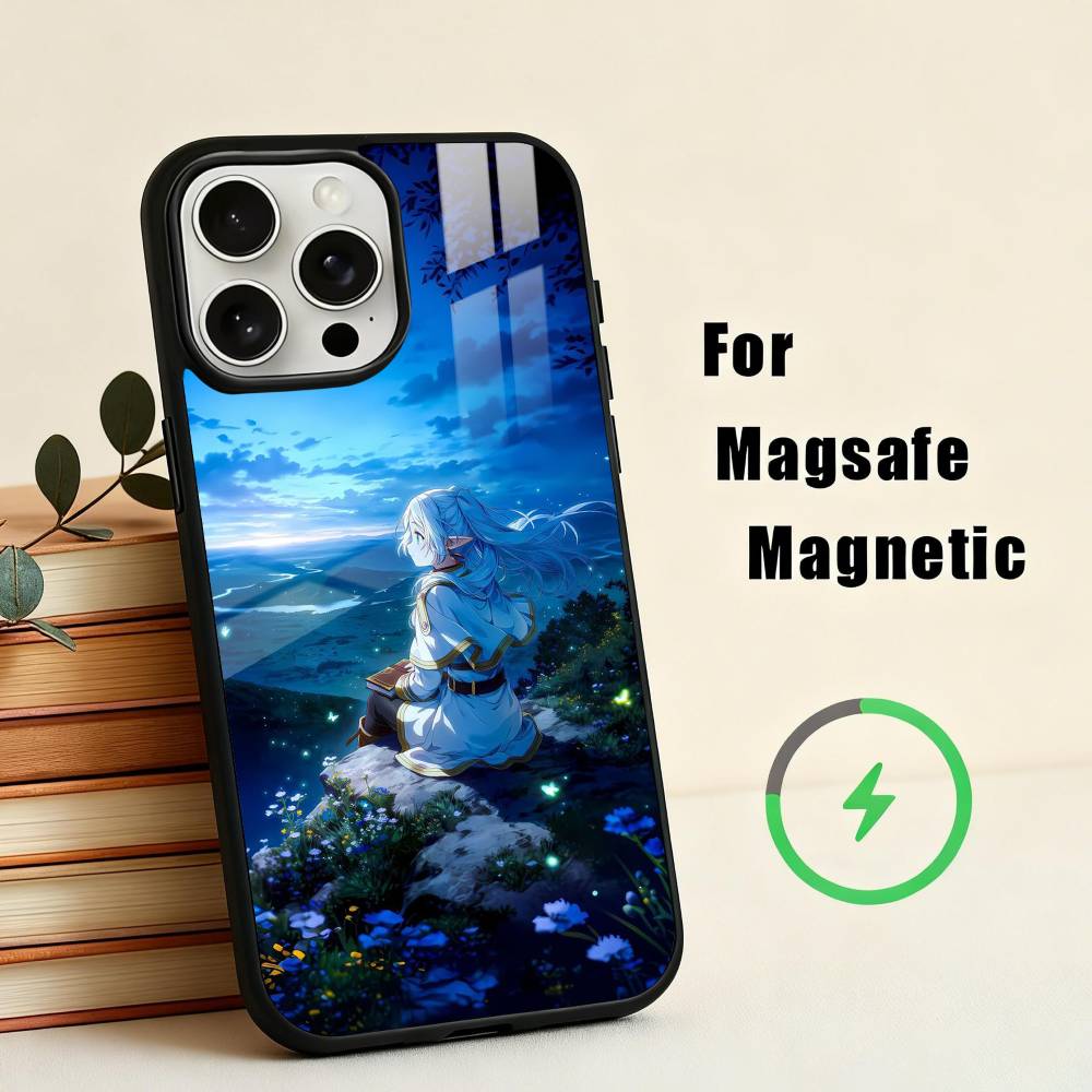 Manga Frieren Beyond Journeys End Phone Case For iPhone17,16,15,14,13,12,11 Plus,For Magnetic Wireless Charge Cover
