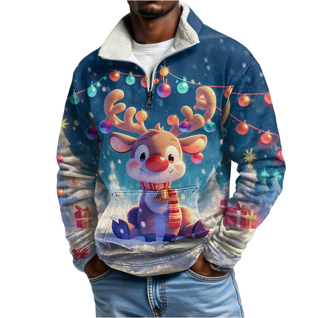 Spring And Men's Standing Collar Sweatshirt Is Outdoor Casual Sweaters Tops