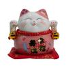 Ceramic Money Cat Bank – Pink on Cushion