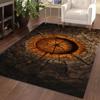 3D Illusion Carpet Ring Pattern Living Room Rug Visual Extension Bedroom Living Room Entrance Covered with Large Carpet
