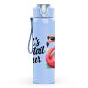 1PC Its Flockin Hour Flamingo Pattern 750ml Color Plastic Sports Water Bottle Leakproof Flip Straw Lid Suitable for Sports Office Home Use