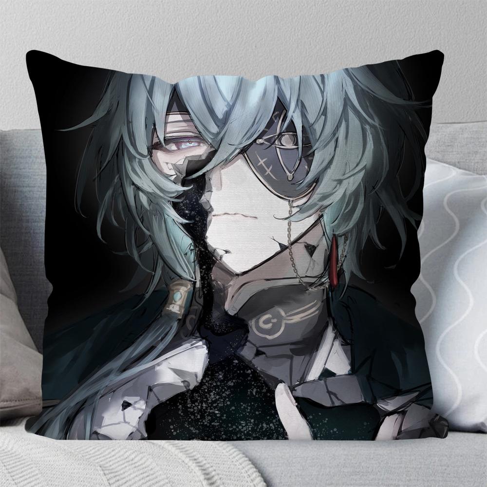 Anaxa Animated Game Honkai Star Rail Pillow Case Square Pillow Bedroom Sofa Leisure ComfortCar Living Room Home Decoration 40X40