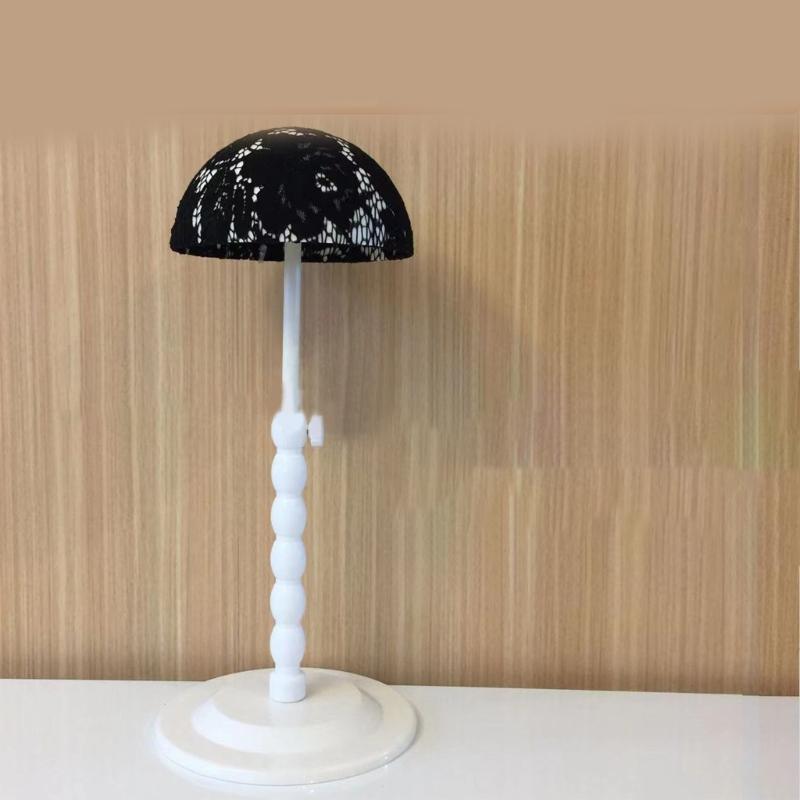 Practical Plastic Wig Stand with Adjustable Height Hat Display for Easy Storage and Travel Suitable for All Wig Types