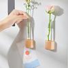 Mini Magnetic Vase for Fridge Wood and Test Tube Designs Refrigerator Magnet Flower Holder Planter for Home Decoration