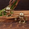 Antique Metal Cats Miniature Figurine Traditional Chinese Art Kitten Statue Wealth Fortune Home Office Tabletop Decors