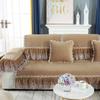 Four Seasons Sofa Cover Modern Minimalist Sofa Lace Cushion Winter Plush Household  European Anti Slip Fabric Sofa Napkins